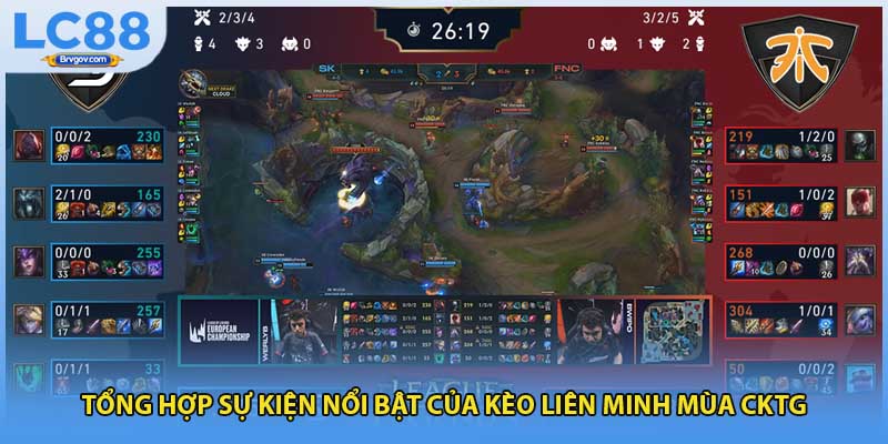 Tổng hợp sự kiện nổi bật của kèo liên minh mùa cktg